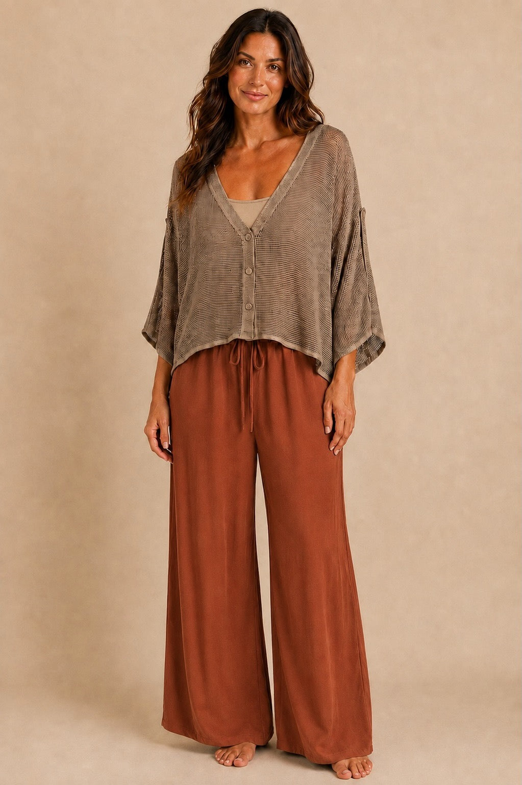CURVY Burnt Orange Day Pants