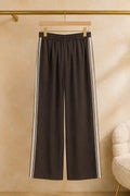 Chocolate Brown Stripe Tailored Trousers