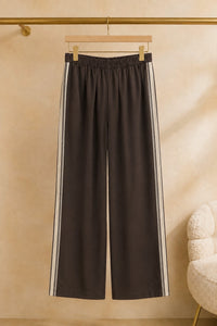 Chocolate Brown Stripe Tailored Trousers
