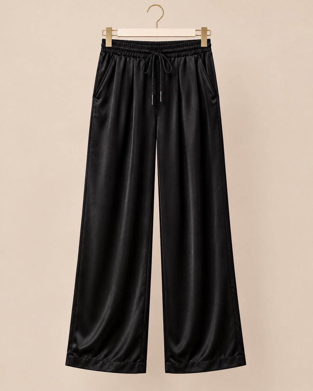 Black Satin Feel Pants