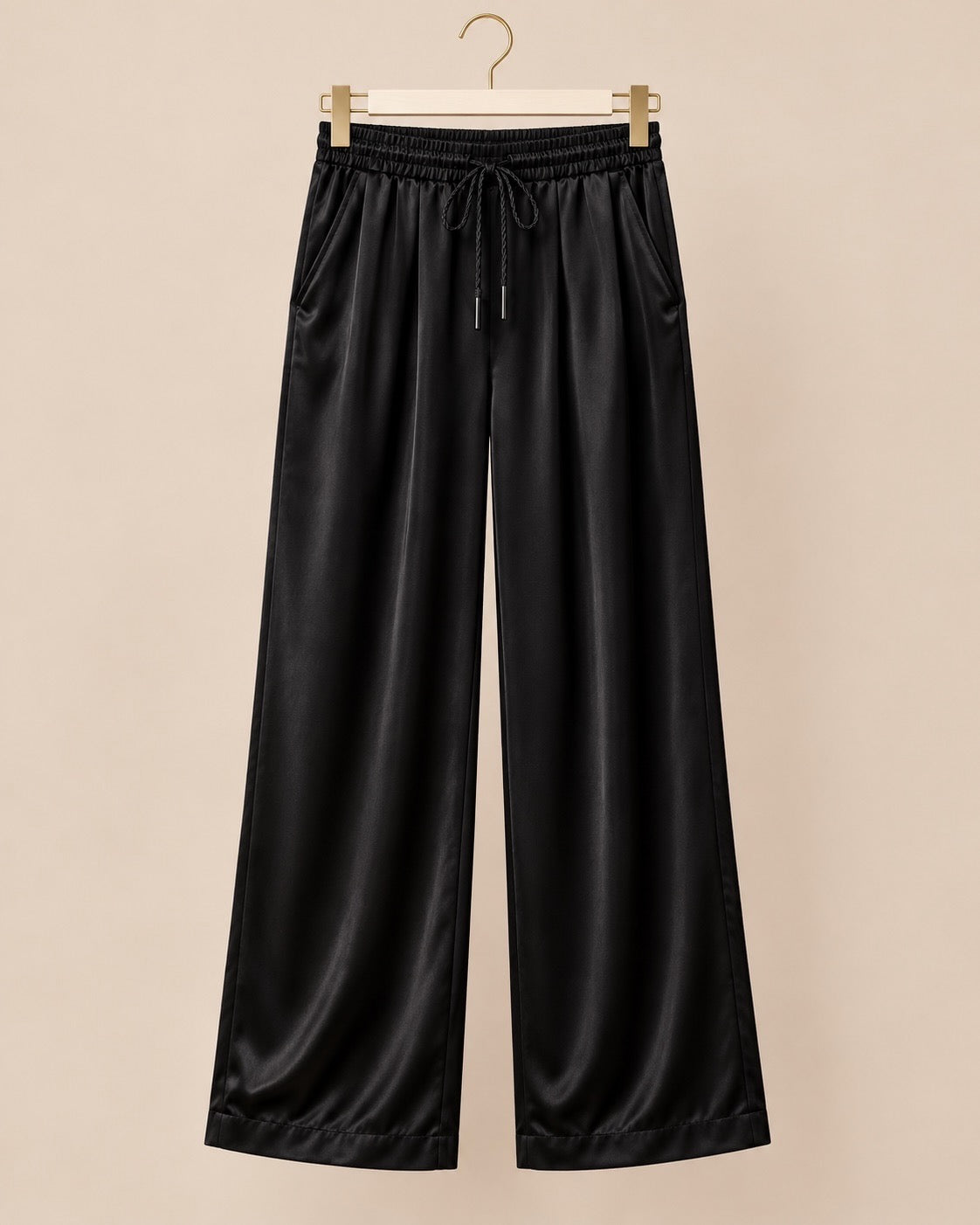 Black Satin Feel Pants
