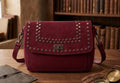 The Bordeaux Studded Crossbody Bag
