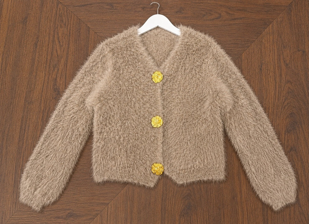 Gold Button Super Soft Cardigan