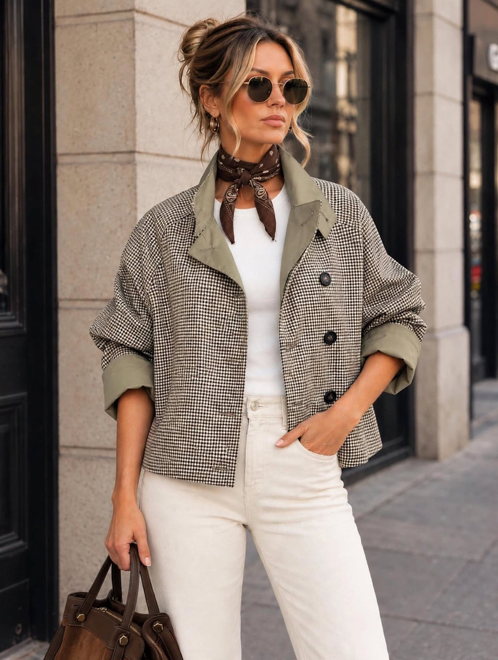 Luxe Reversible Check Jacket