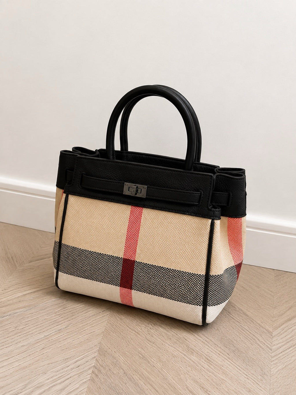 Multicoloured Check Handbag