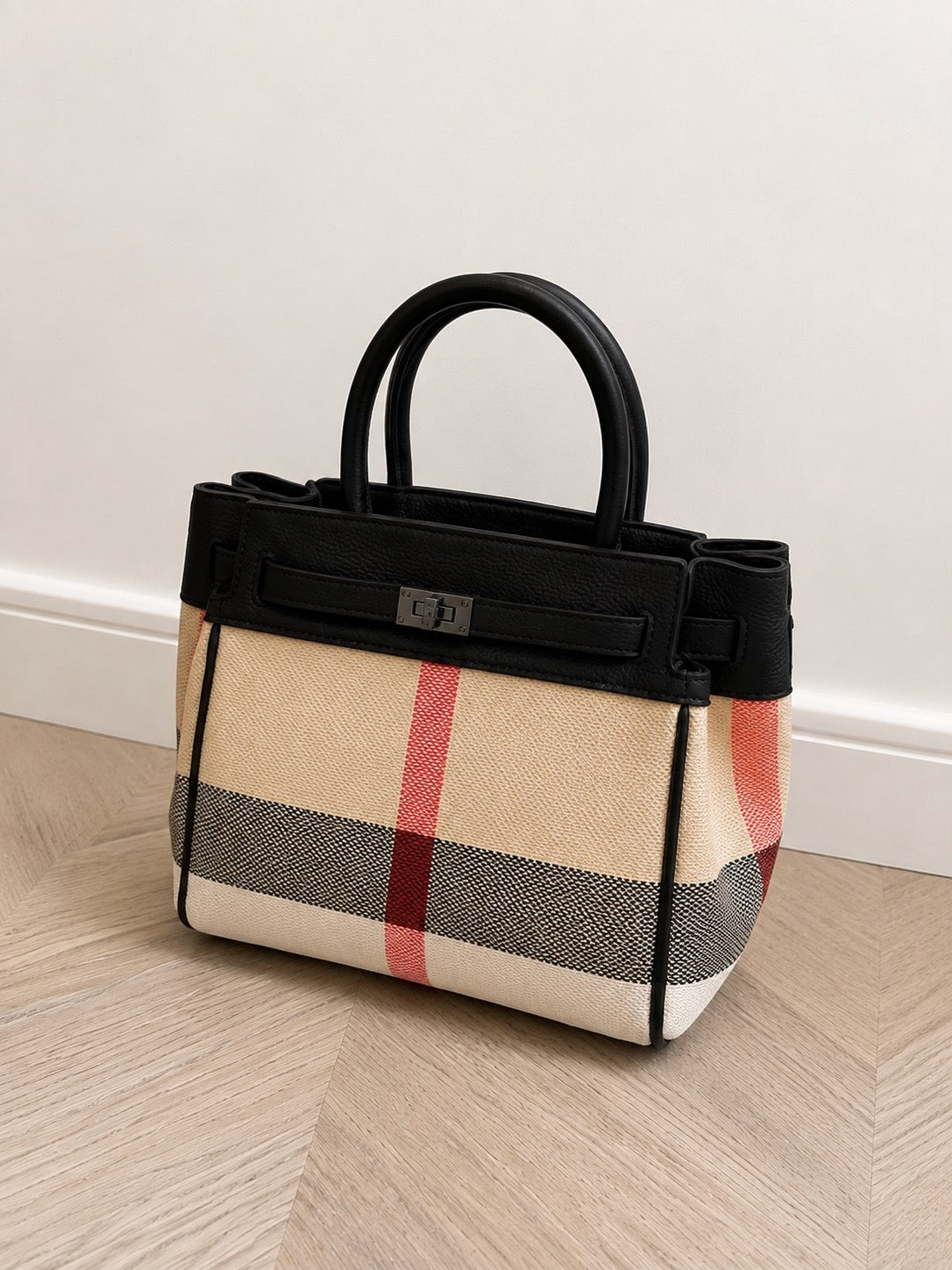 Multicoloured Check Handbag