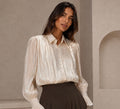 Iridescent Collared Bubble Shirt