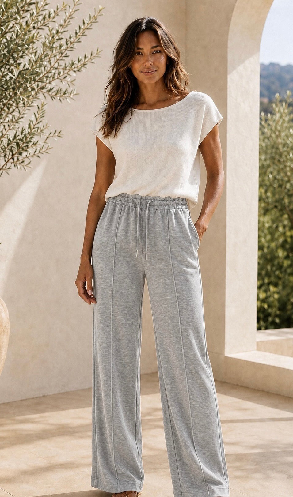 Tailored Wide Leg Joggers