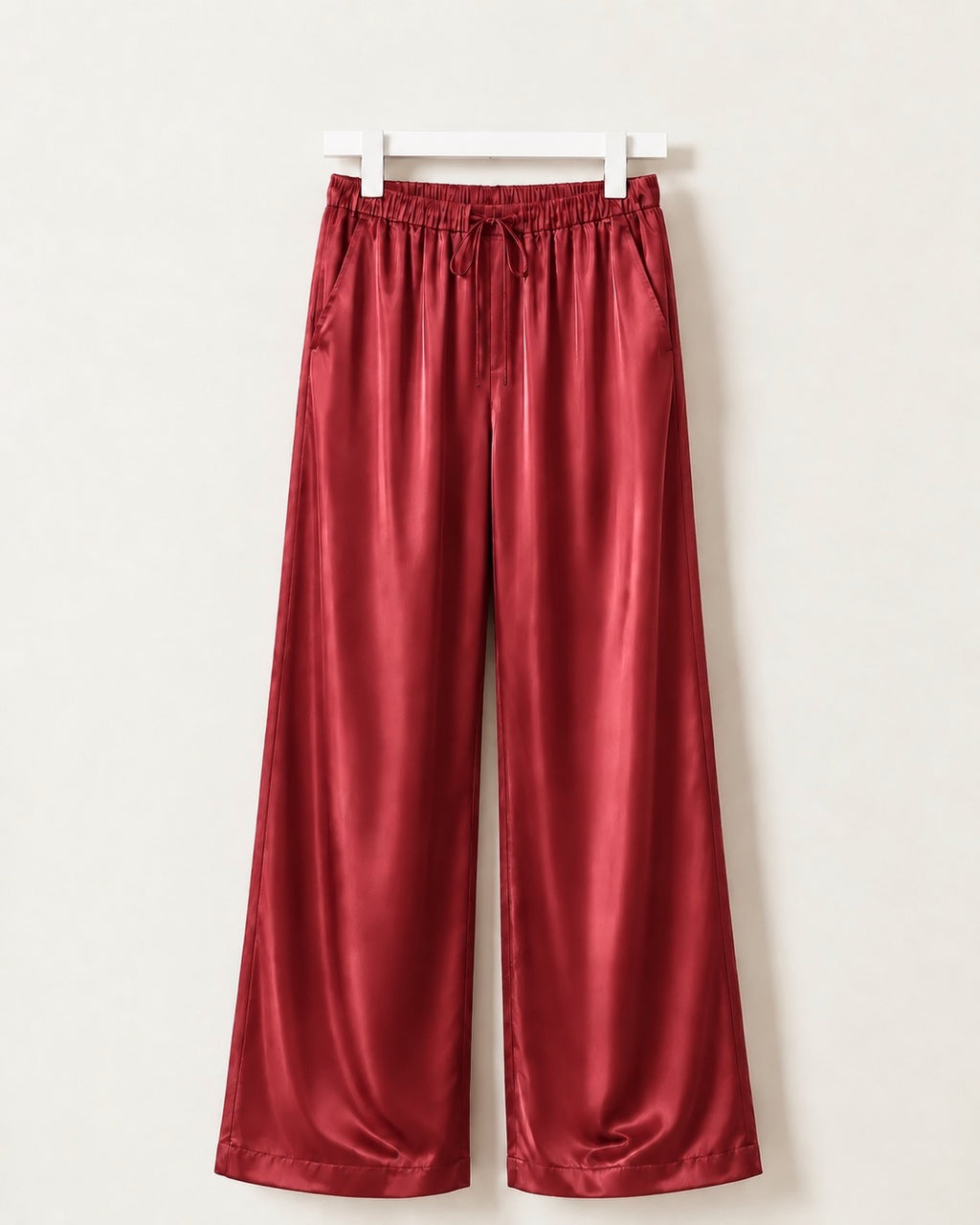 Berry Wine Satin Feel Pants