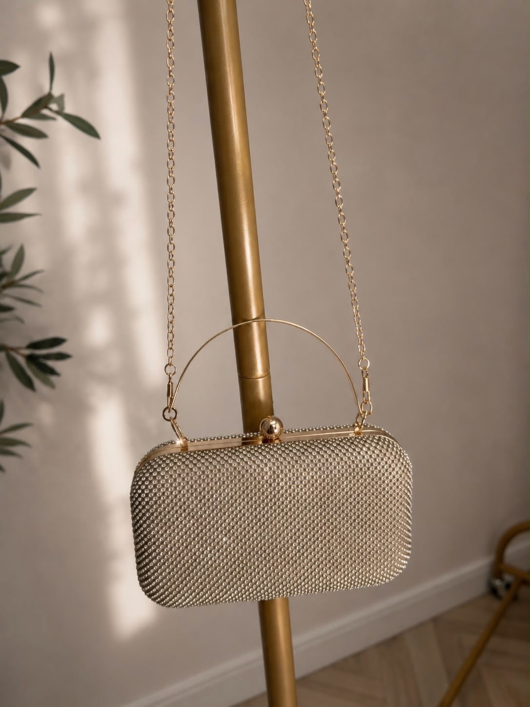 Golden Sparkle Clutch Bag