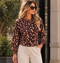 Chocolate Bambi Print Fitted Cropped Sweatshirt