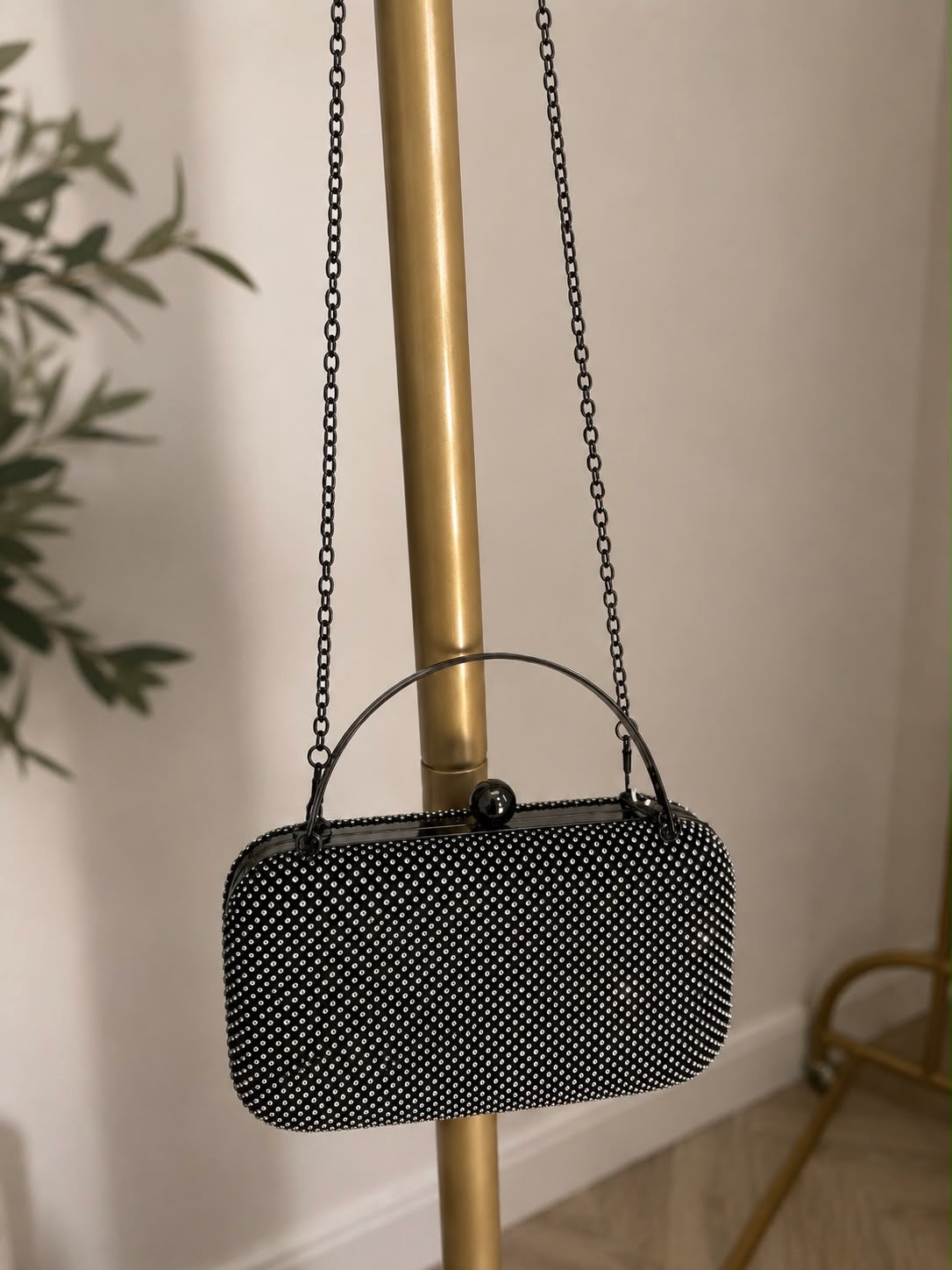 Black Sparkle Clutch Bag