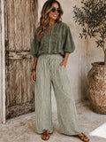 Khaki Suede Military Cropped Bomber Jacket