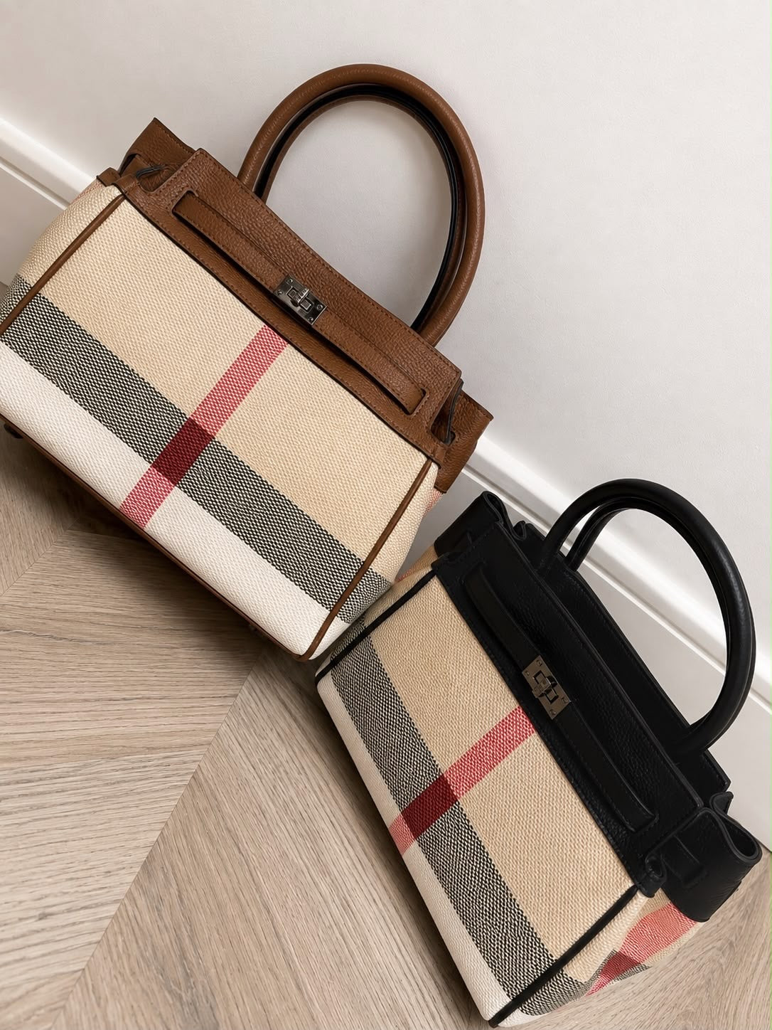 Multicoloured Check Handbag