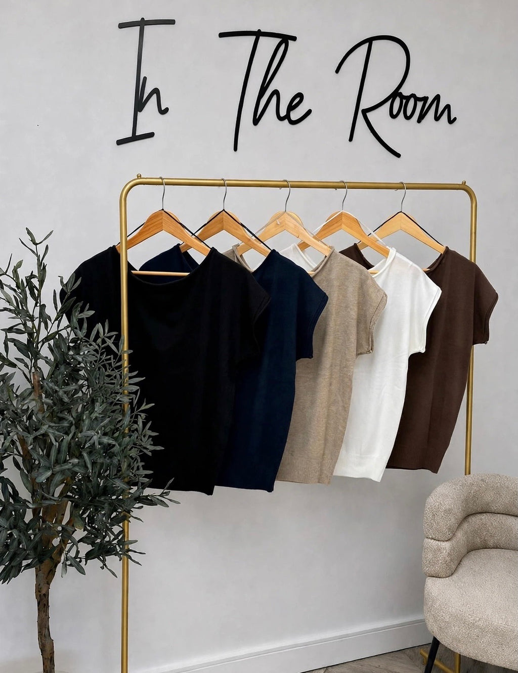 Short Sleeve Soft Knit Fitted Tee