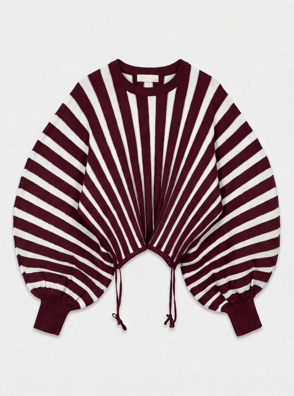 The Bordeaux Balloon Sleeve Knit Top