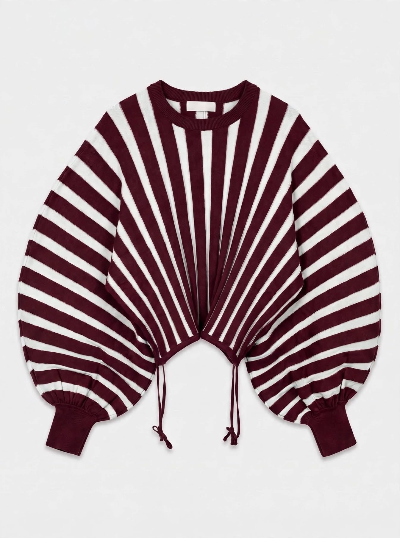 The Bordeaux Balloon Sleeve Knit Top
