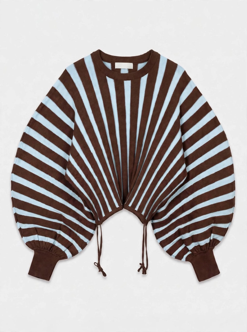 The Choco & Blue Balloon Sleeve Knit Top