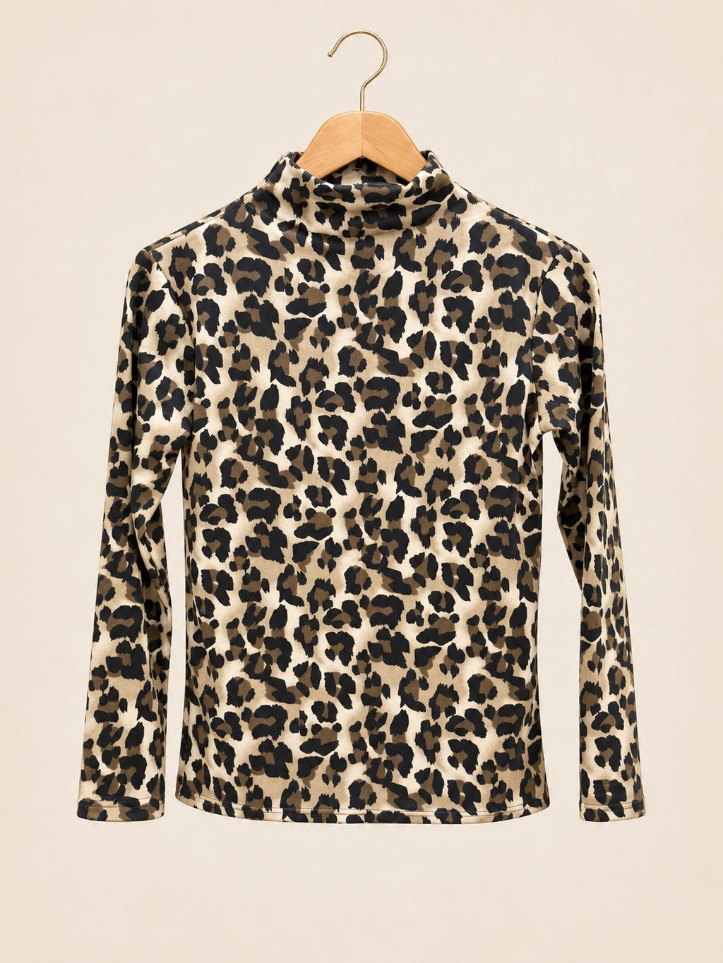 Butter Soft Leopard High Neck Top