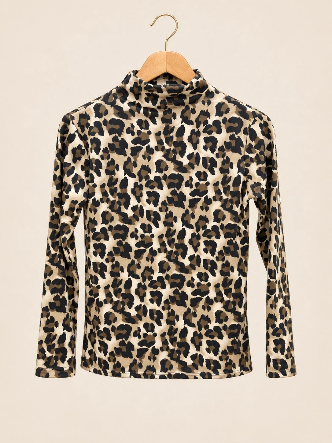 Butter Soft Leopard High Neck Top