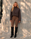 Luxe Dark Chocolate Check Drawstring Jacket
