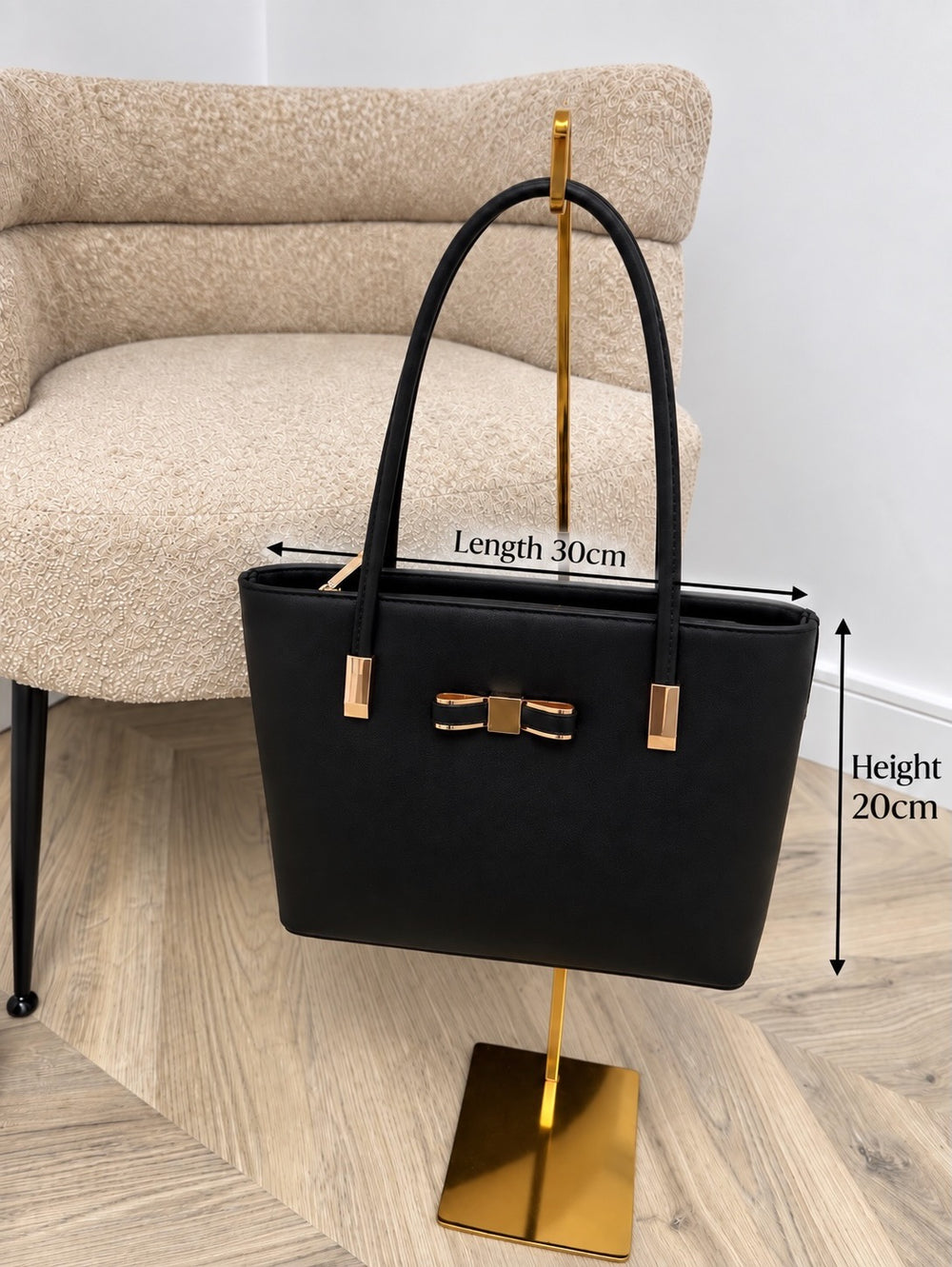 Black Bow Hand Bag