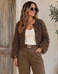 Luxe Two-Tone Teddy Loop Cardigan