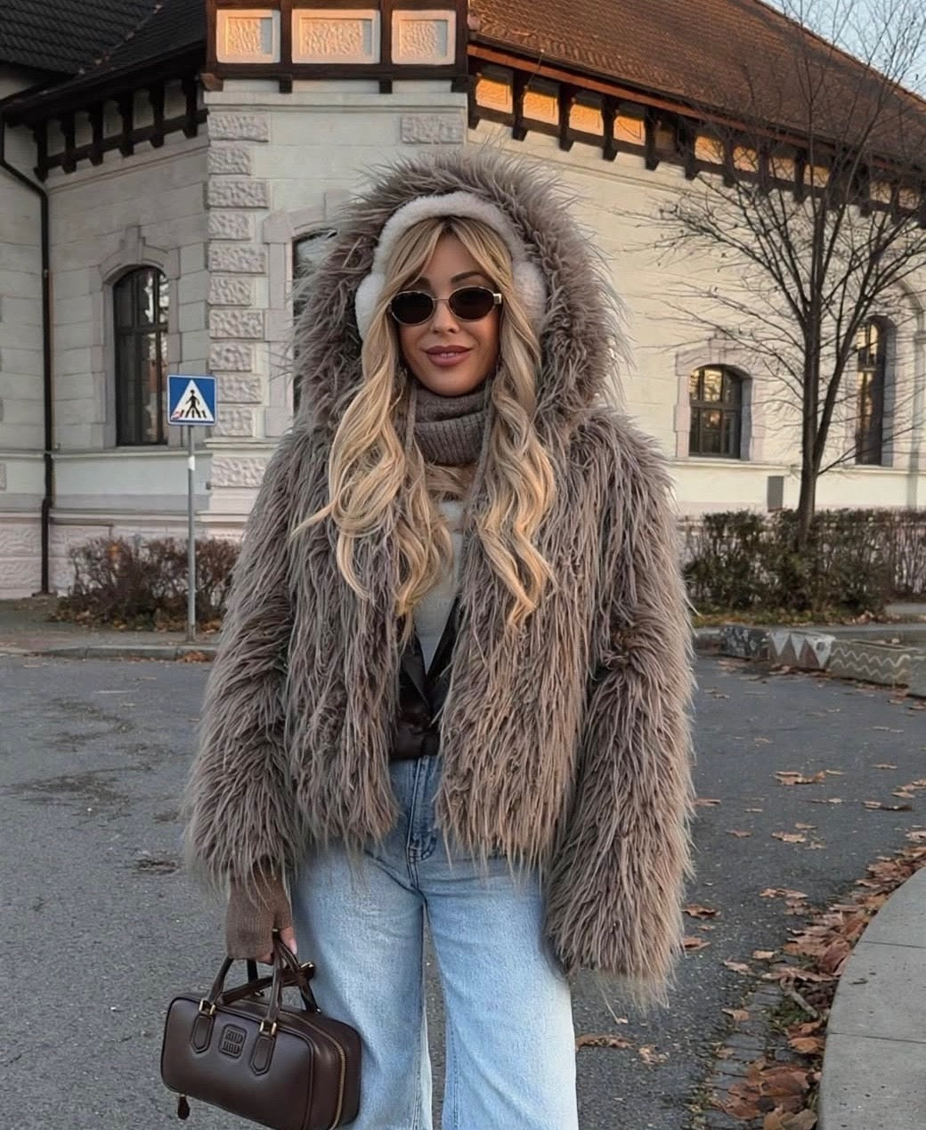 Luxe Hooded Faux Fur Jacket