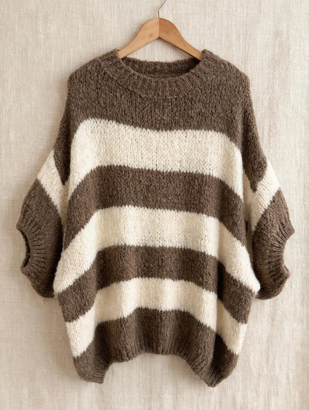 Mocha Stripe Chunky Knit Jumper