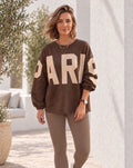 Chocolate Paris Luxe Oversized Statement Sweatshirt