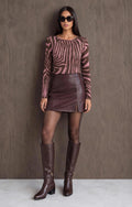Pink & Brown Zebra Cashmere Blend Top