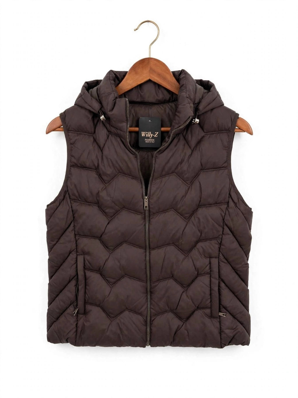 Chocolate Quilted Hooded Gilet 🤎
