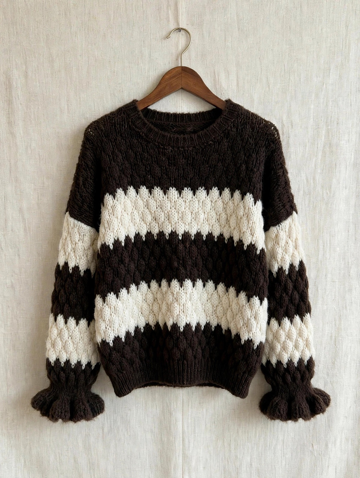 Chocolate & Cream Cosy Knit Jumper 🤎