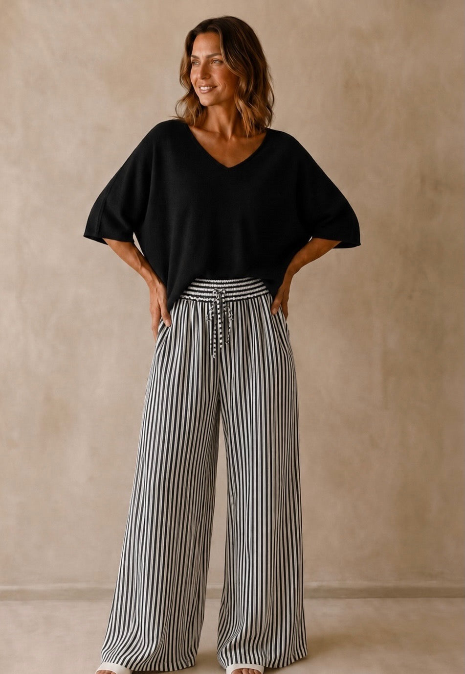 Pinstripe Linen Pants
