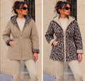 Reversible Beige Leopard Print Showerproof Jacket (other colours available)