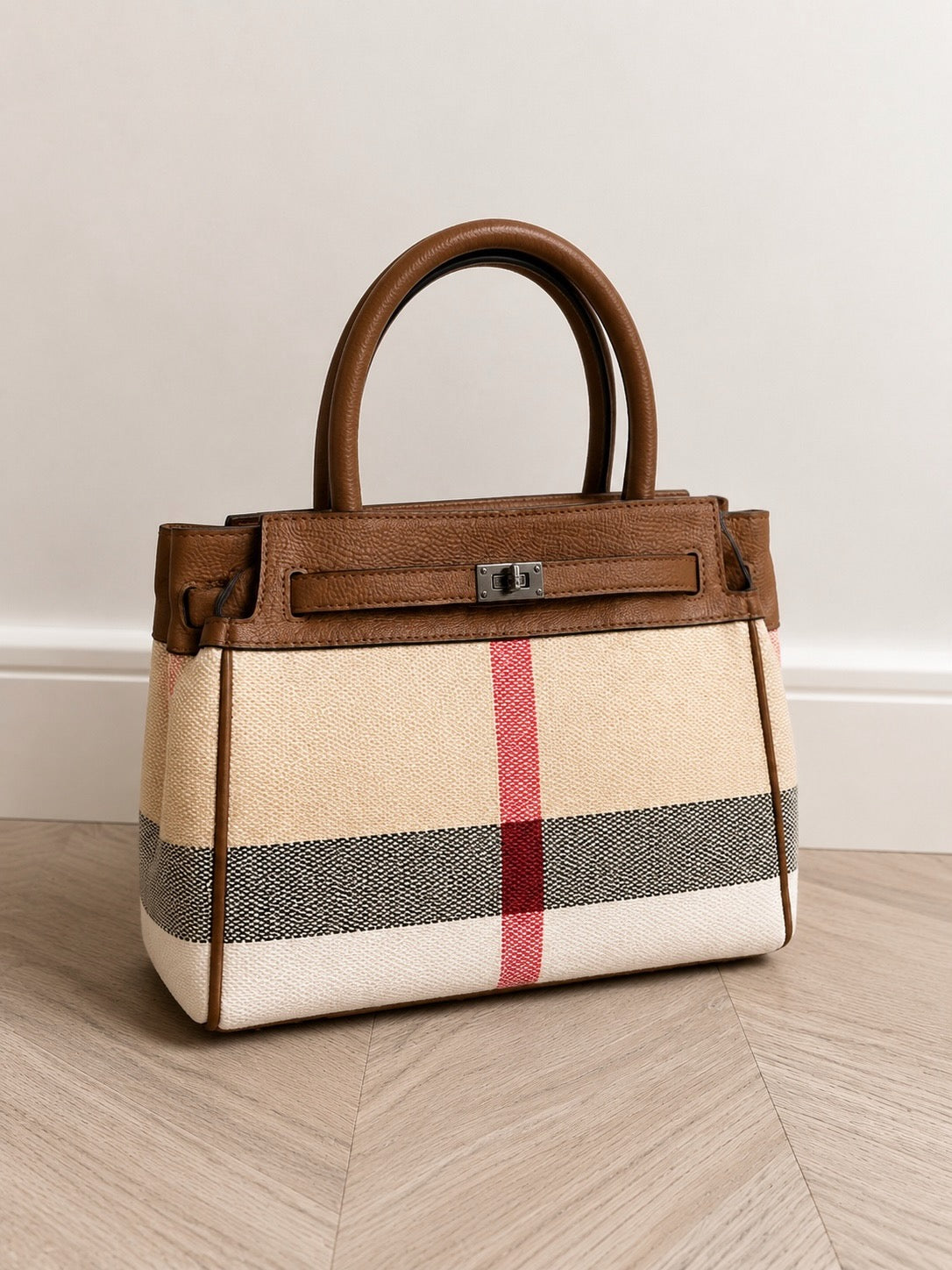 Multicoloured Check Handbag