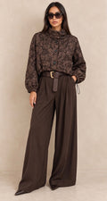 Chocolate Floral Textured Jacket