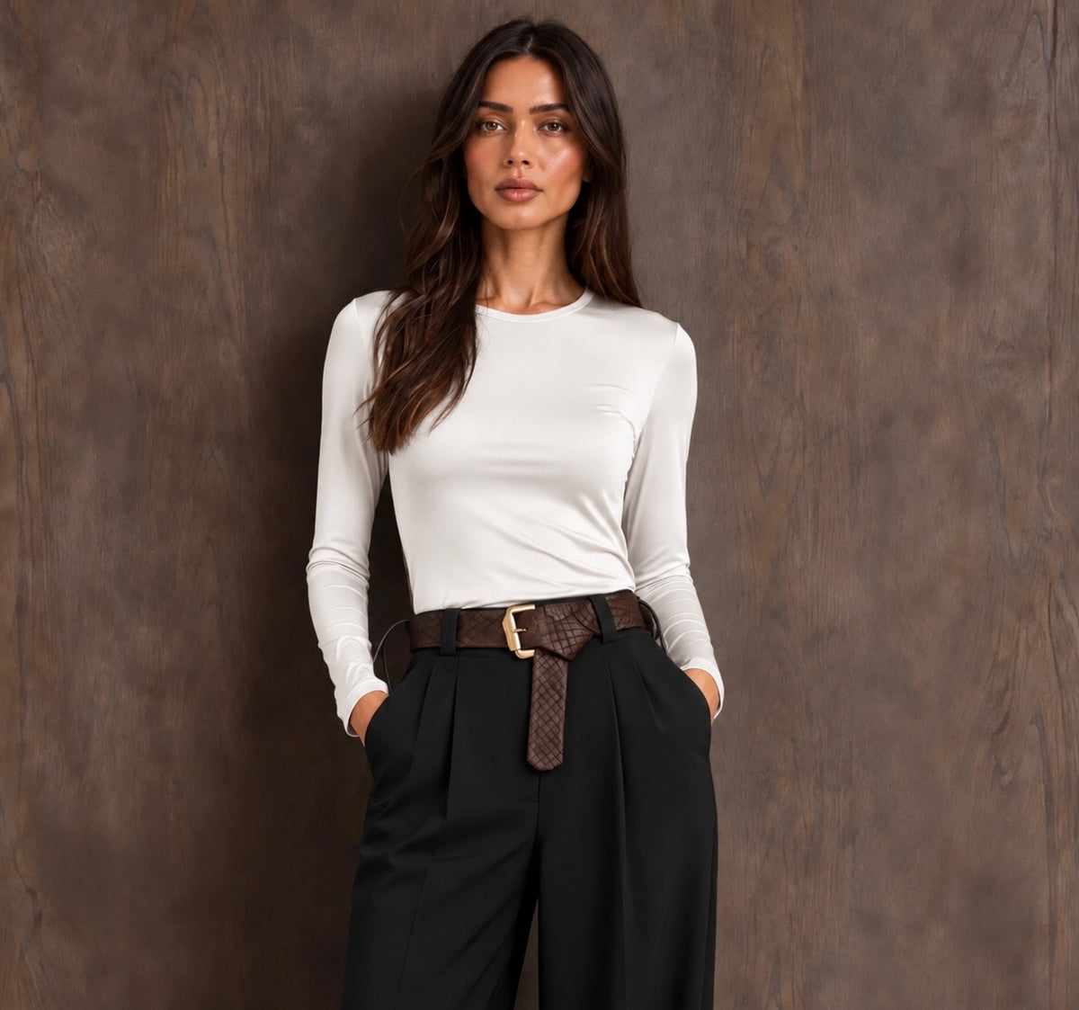 White Sculpting Long Sleeve Top (available in other colours)