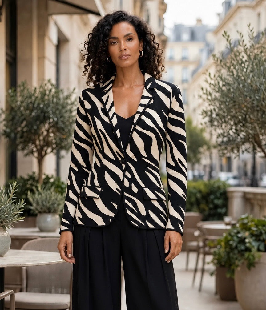 Zebra Soft Knit Cardigan