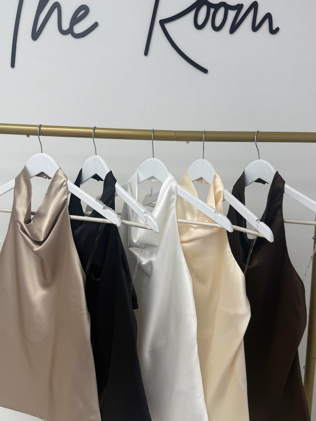 Satin Look Halterneck Top