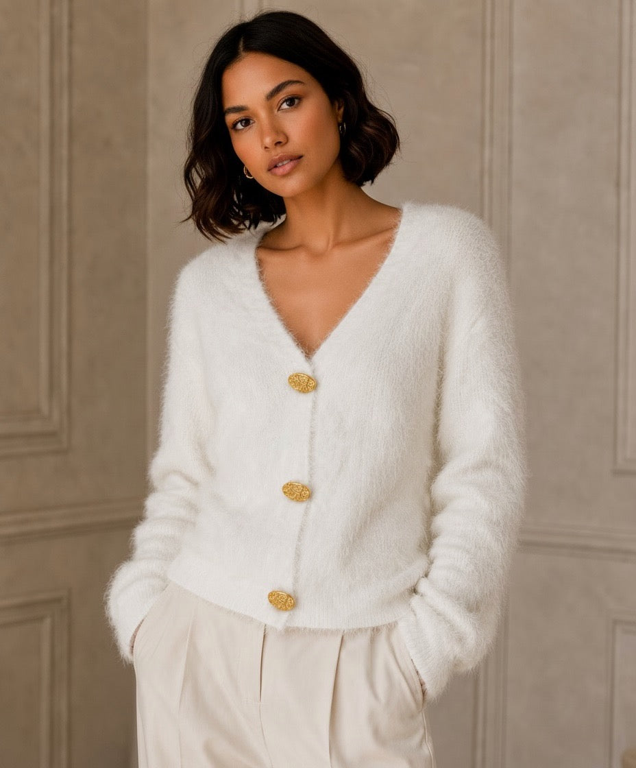 Gold Button Super Soft Cardigan