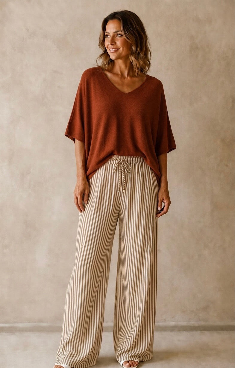 Pinstripe Linen Pants