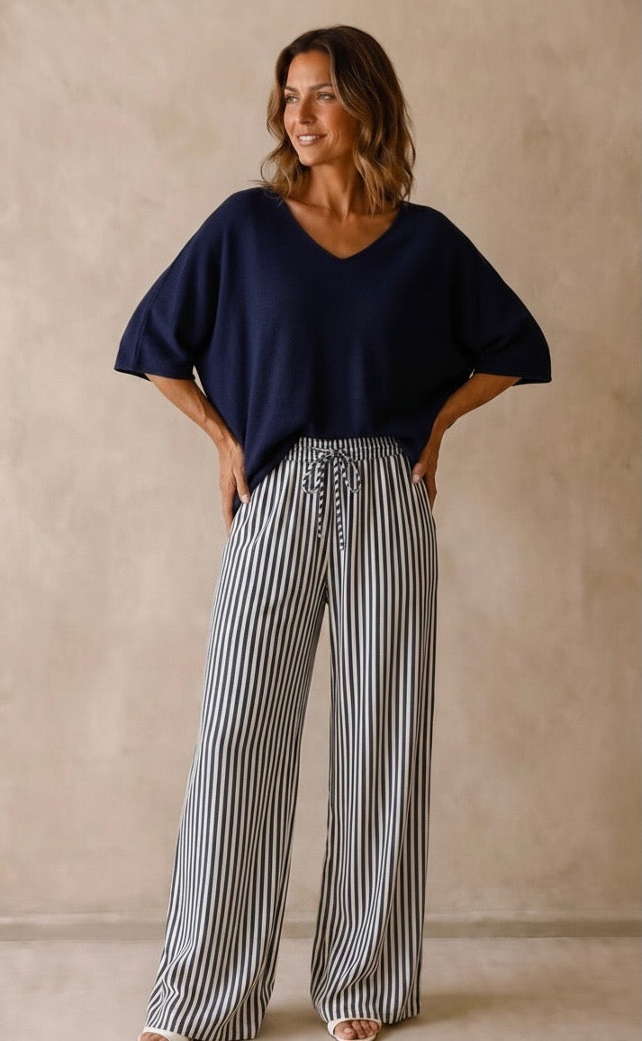 Pinstripe Linen Pants