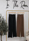 Pleated Scuba Elasticated Waistband Trousers