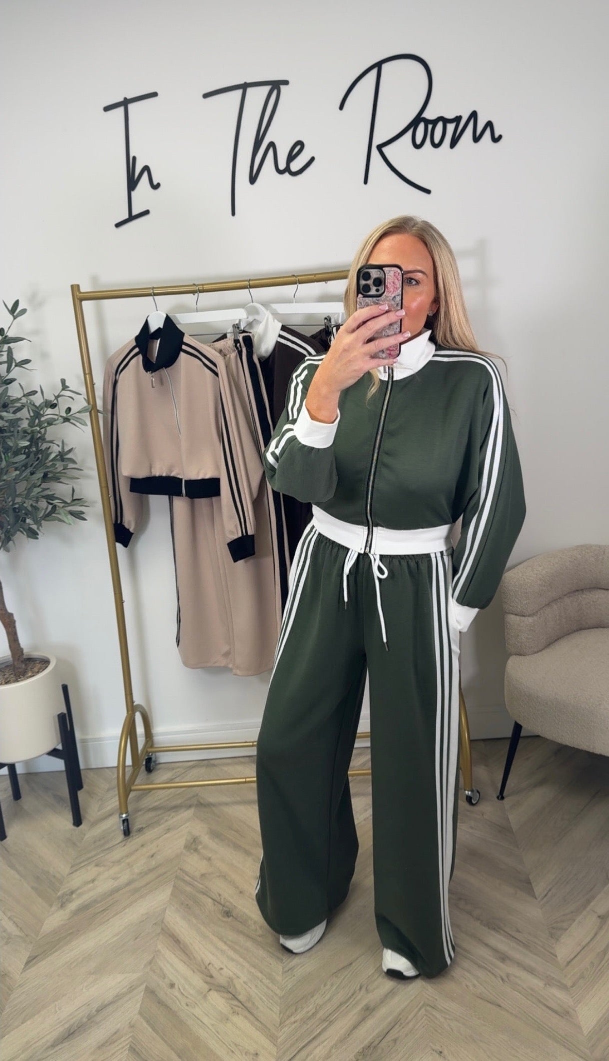 LUXE Khaki Sports Co-Ord Set