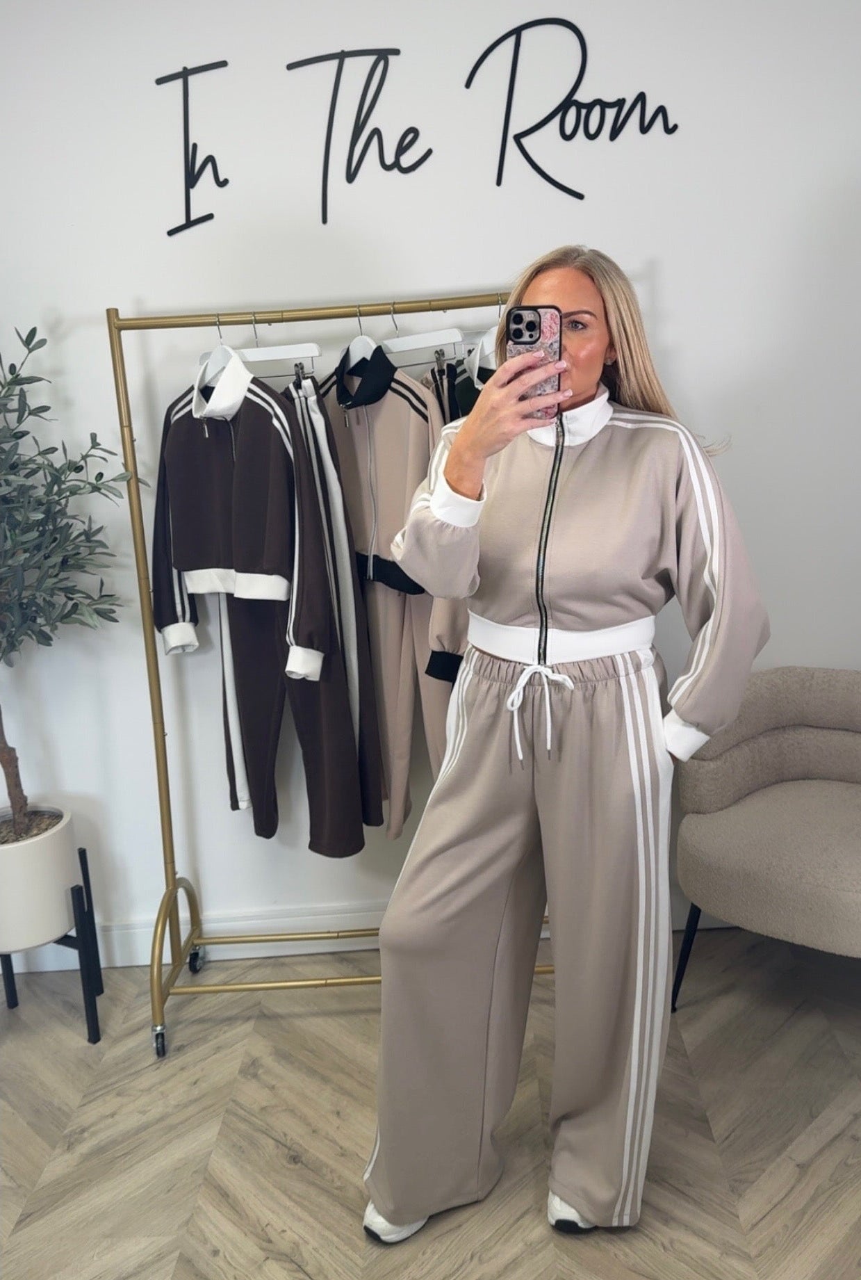 LUXE Beige Sports Co-Ord Set