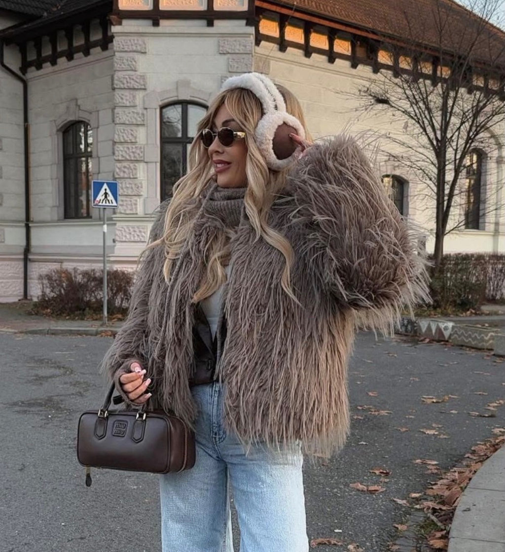 Luxe Hooded Faux Fur Jacket
