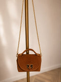 The Faux Suede Mini Crossover Bag