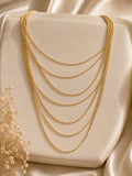 Gold Waterfall Necklace