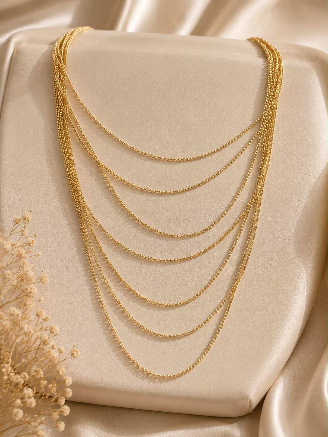 Gold Waterfall Necklace